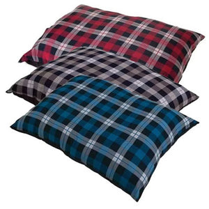 Large Plaid Pillow Dog Bed