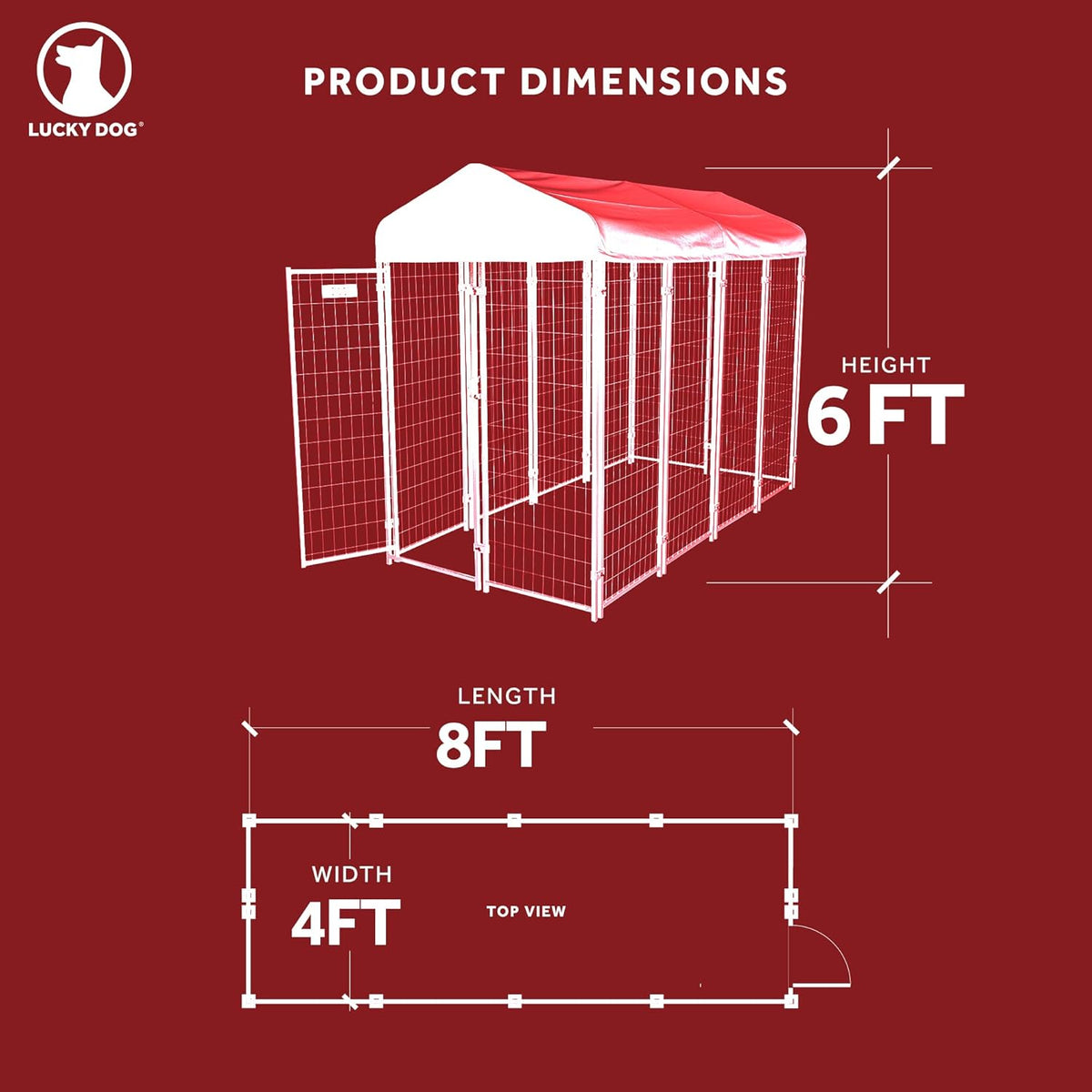 Kennel (Villa) - 4&#39;W x 8&#39;L x 6&#39;H