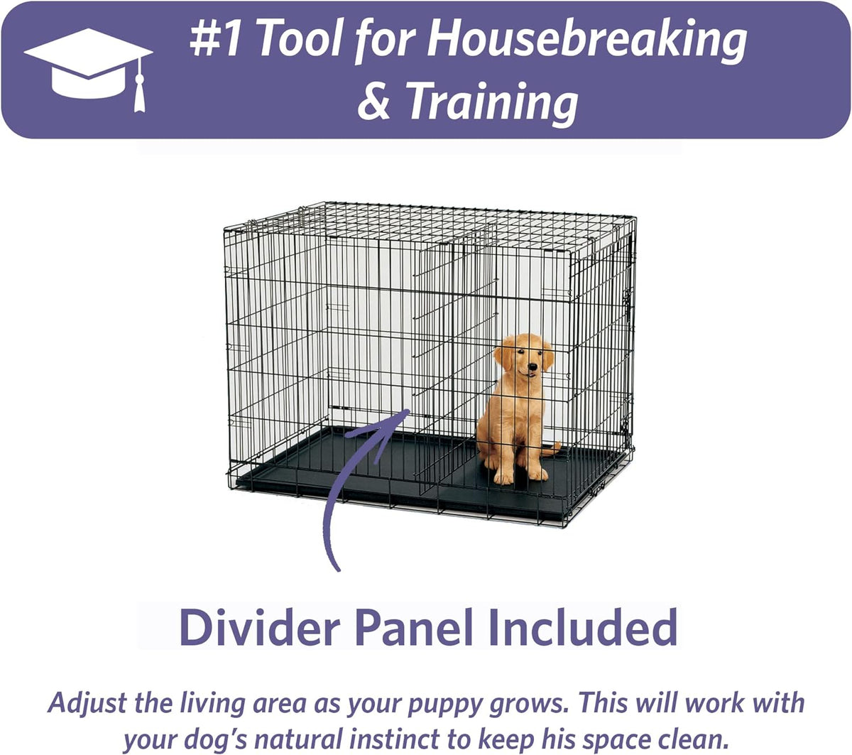 Dog Wire Crate Kennel With Divider