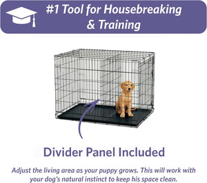 Dog Wire Crate Kennel With Divider