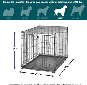 Dog Wire Crate Kennel With Divider