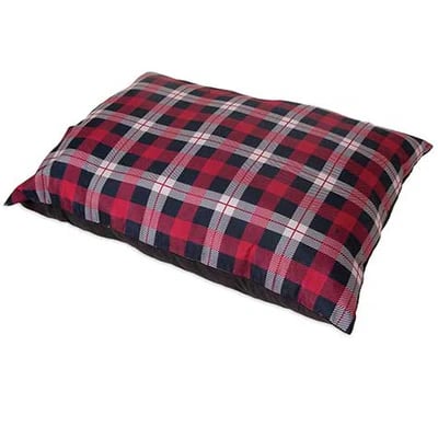 Large Plaid Pillow Dog Bed